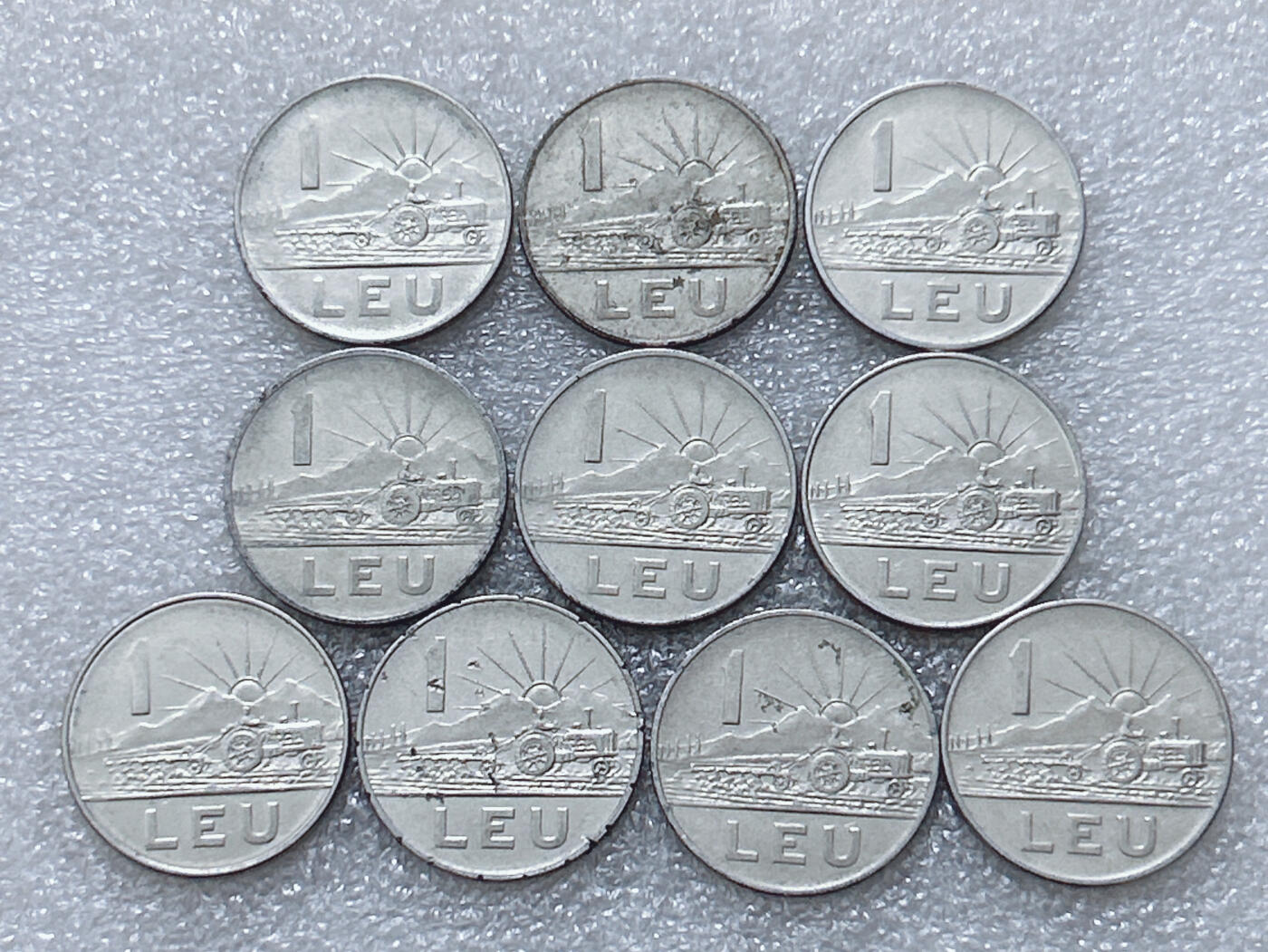 第一海外回流一元起拍收藏 散集专场  第297期 罗马尼亚1列伊硬币 10枚
