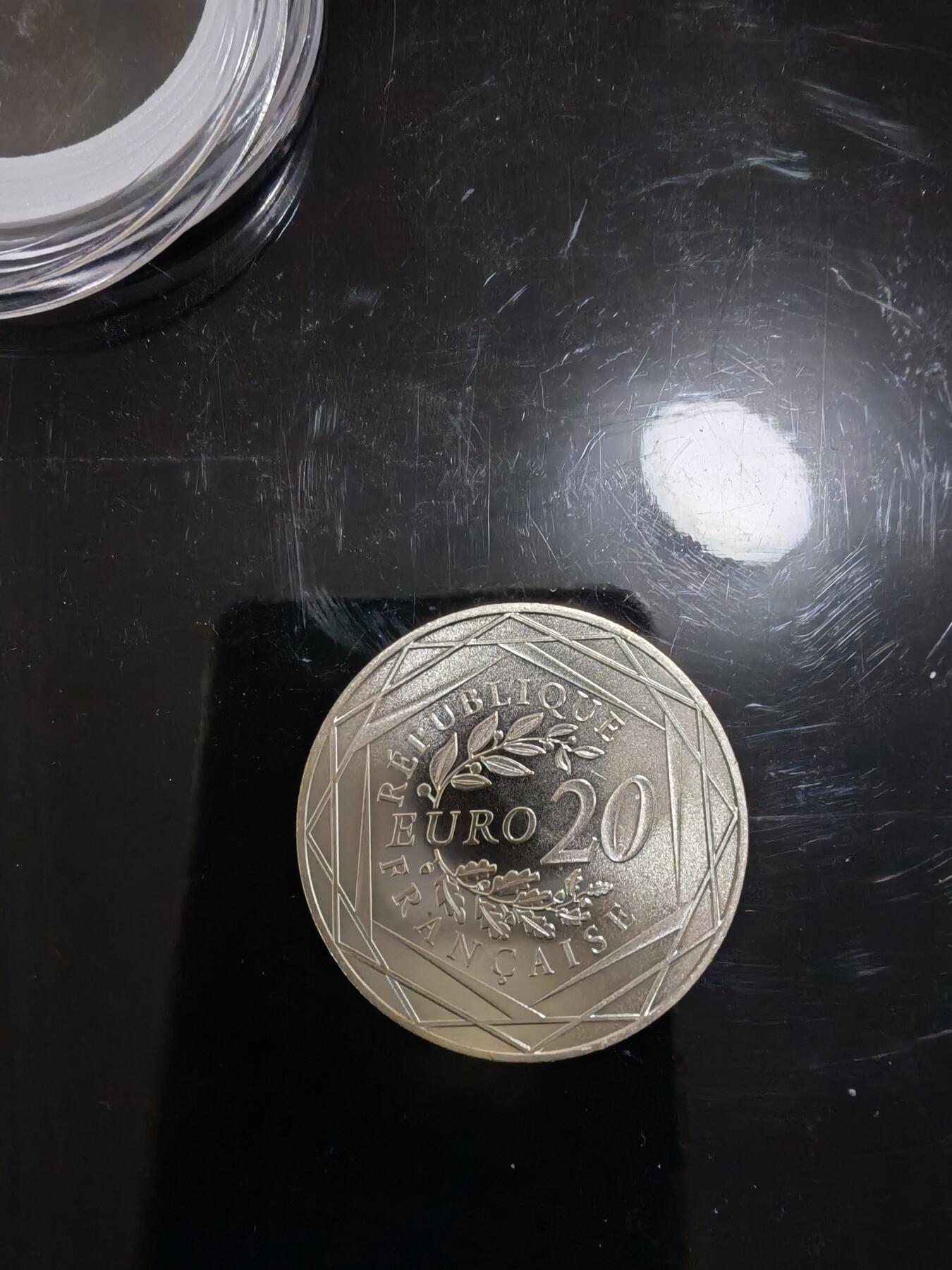 长老汇蛇年精选第九十七场拍卖 2022法国欧元发行20周年20欧元精制银币，18克900银