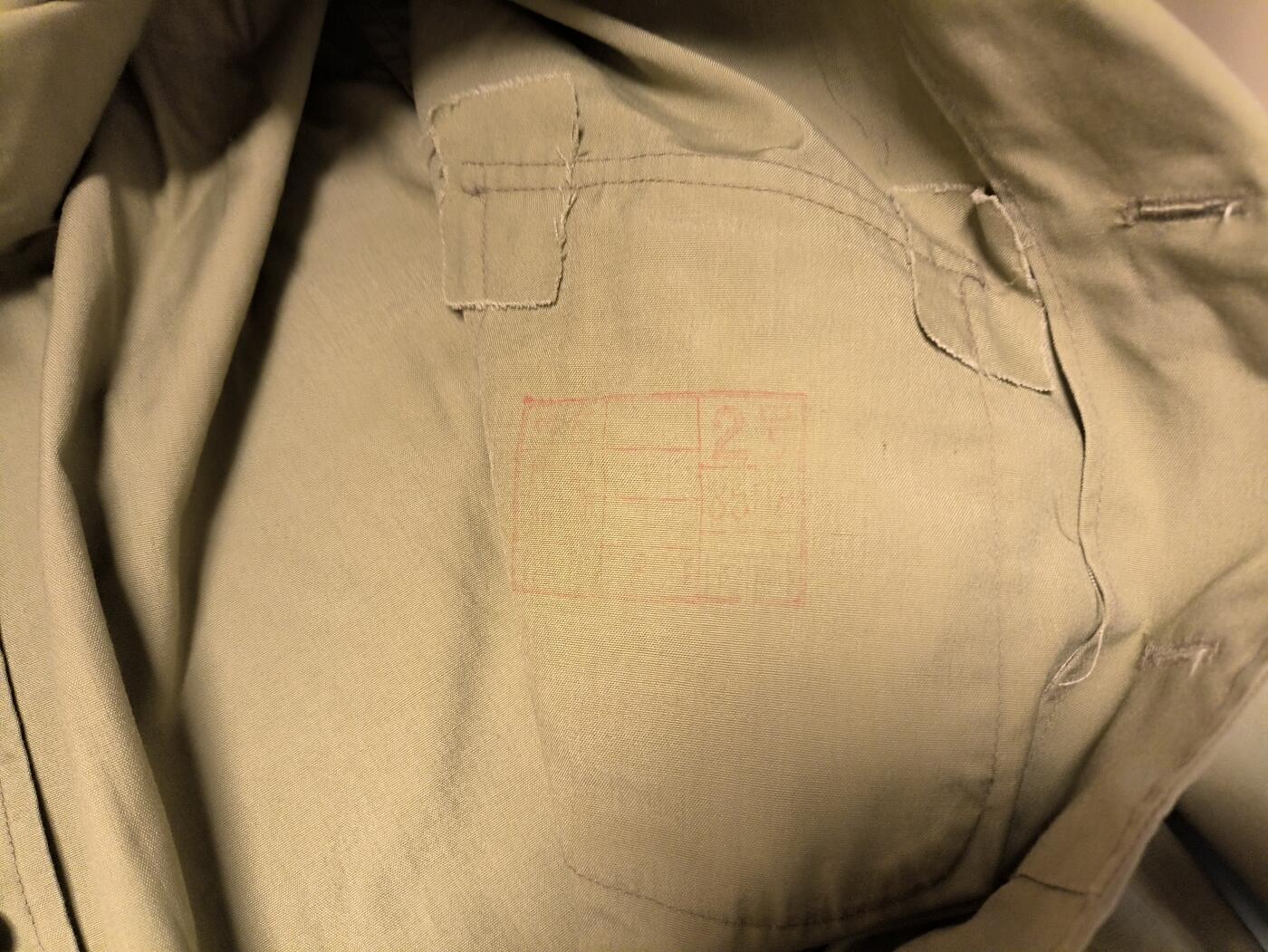 （店主清仓 大量自藏 制服徽章盛宴）罗岚⭐爱藏⭐甄选专拍第五场-分享拍场赚佣（实体经营） su-M65式棉布外穿长袖 2号尺码适合175-180体型适中者穿着  对越时期地方试制产品 基本全新