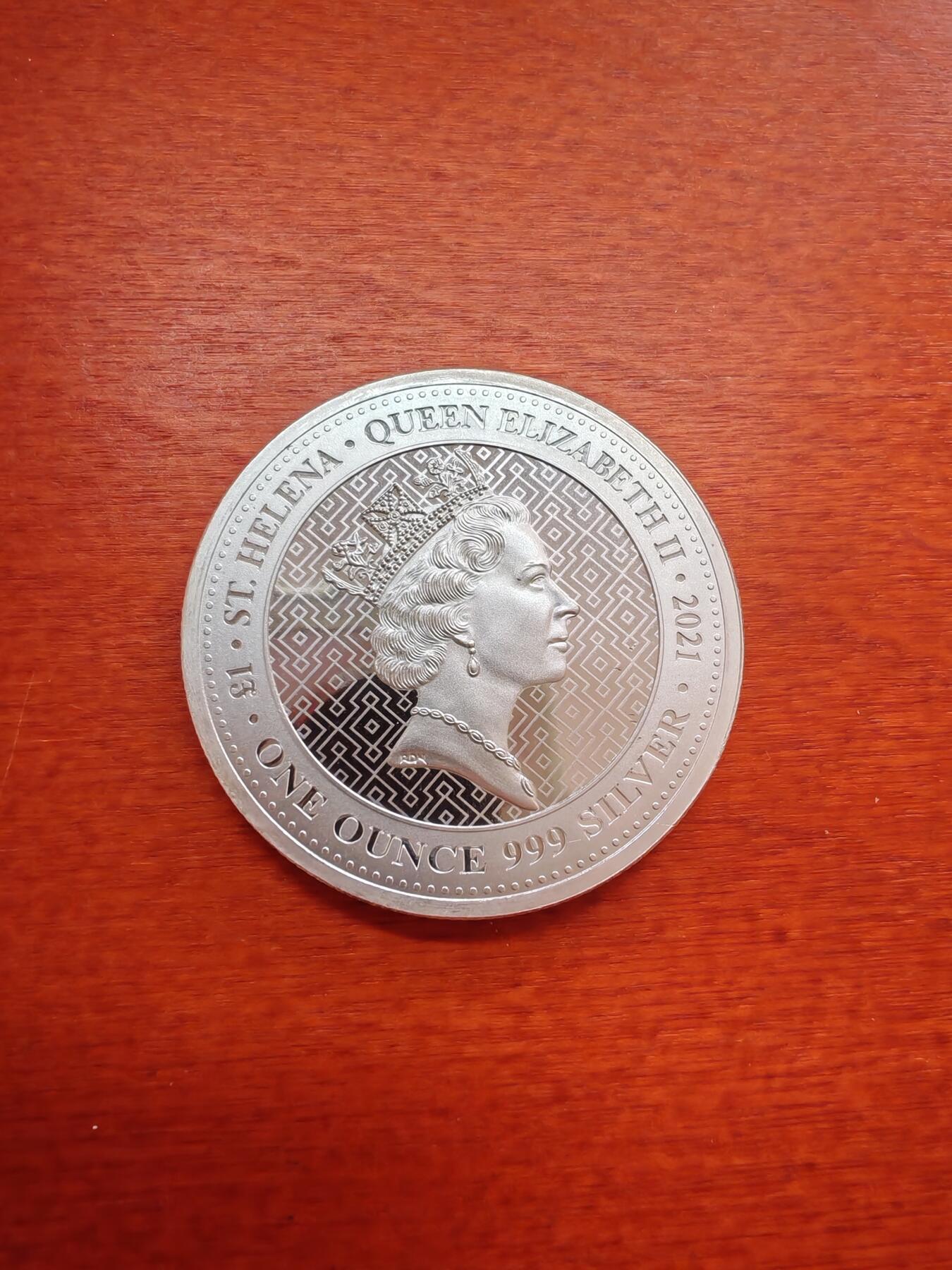 长老汇蛇年精选第九十七场拍卖 2021圣赫勒拿岛胜利女神1元银币，1盎司999银