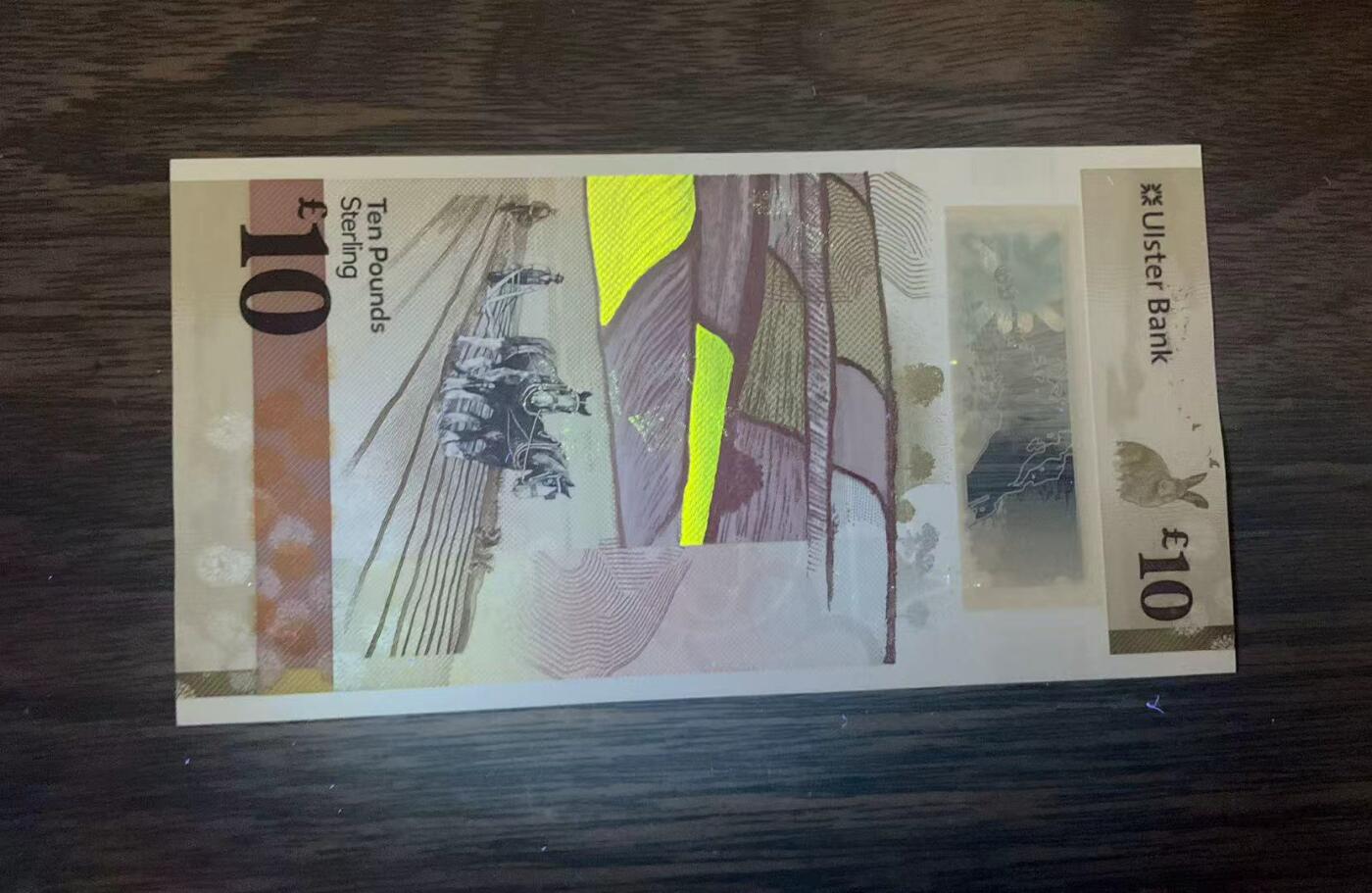 【礼羽收藏】🌏世界钱币拍卖第122期 英国 北爱尔兰 2019年阿尔斯特银行 10镑 塑料钞168组合倒置尾8靓号 稀少币种UNC