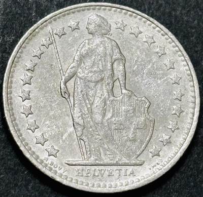 文馨钱币收藏 2026新年第五场（第 291 场）【长期接代拍品】 - 1974 年瑞士 1/2 法郎