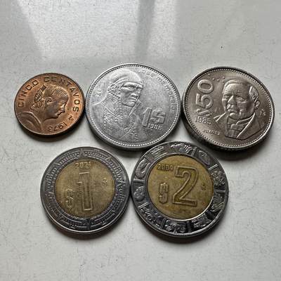 🌹外币初藏🌹🐯2026年第14场  每周二四六晚8️⃣点 接代拍 - 墨西哥5枚