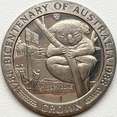 ＜星葵🌻钱币社＞散币克朗场第69期·2月3日发货 - 马恩岛1988年澳大利亚建国200周年·考拉1克朗纪念币