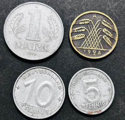 文馨钱币收藏 2026新年第五场（第 291 场）【长期接代拍品】 - 德国 4 枚