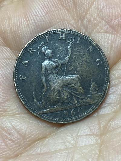 2026年第十六场(总第一百八十五场）外国好品散币场(免佣金) - 稀少品种–英国🇬🇧1860年1法新(维多利亚女王中年桂冠第一版，Beaded border–珠圈版)