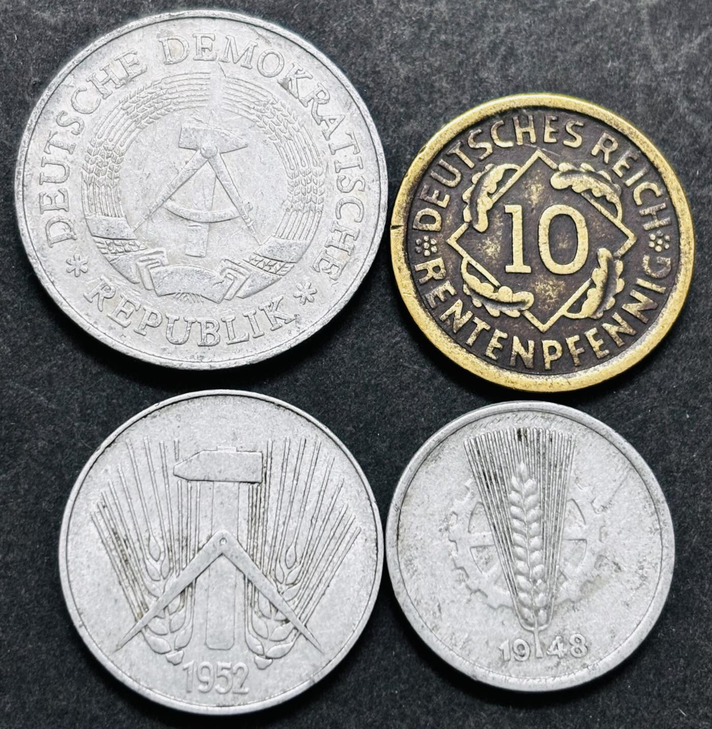 文馨钱币收藏 2026新年第五场（第 291 场）【长期接代拍品】 德国 4 枚