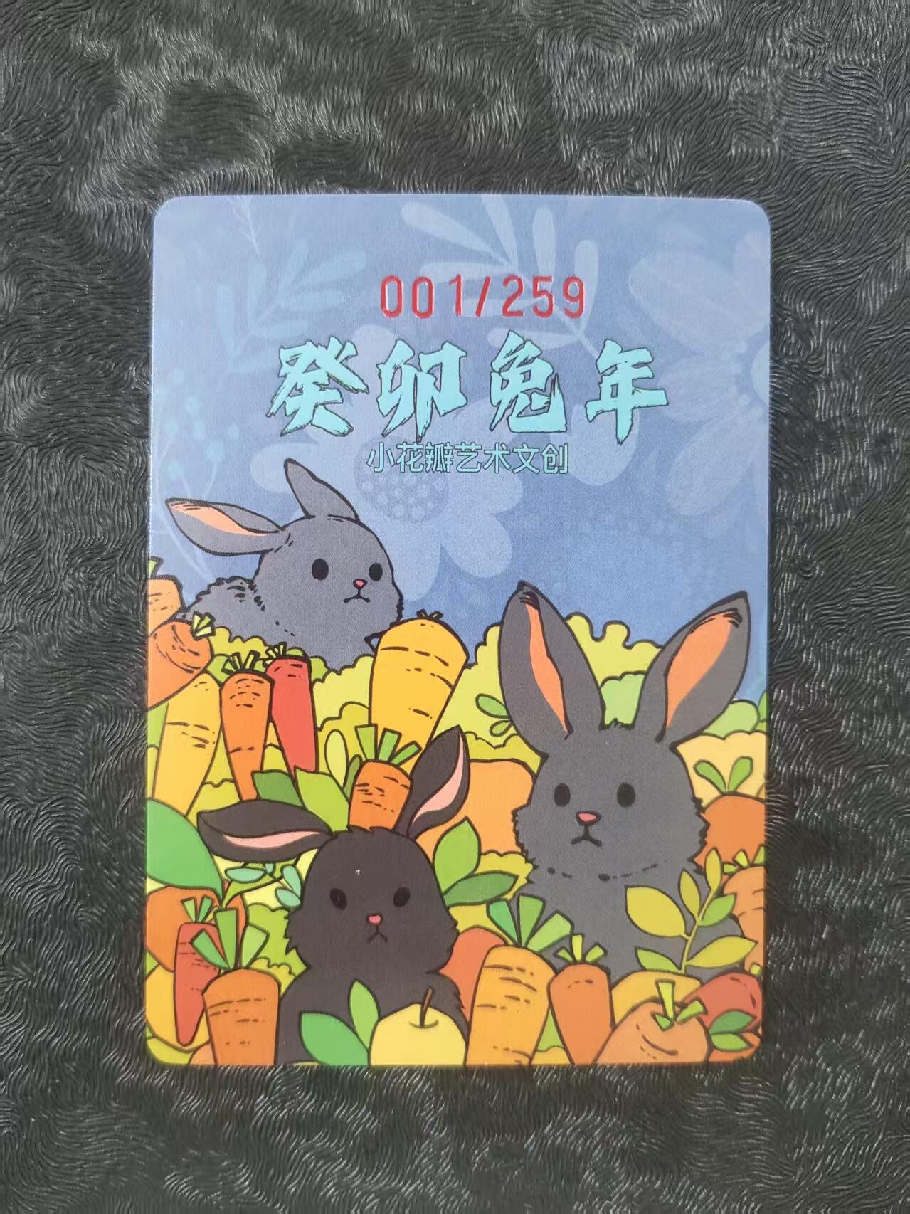 【公益拍卖】小花瓣公益拍卖 拍卖款全部捐给罹患重病卡友 癸卯兔 粗闪看 编号001