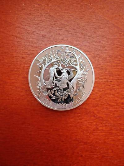 长老汇蛇年精选第九十七场拍卖 - 1999加拿大国际老人节1元精制银币，25.18克925银