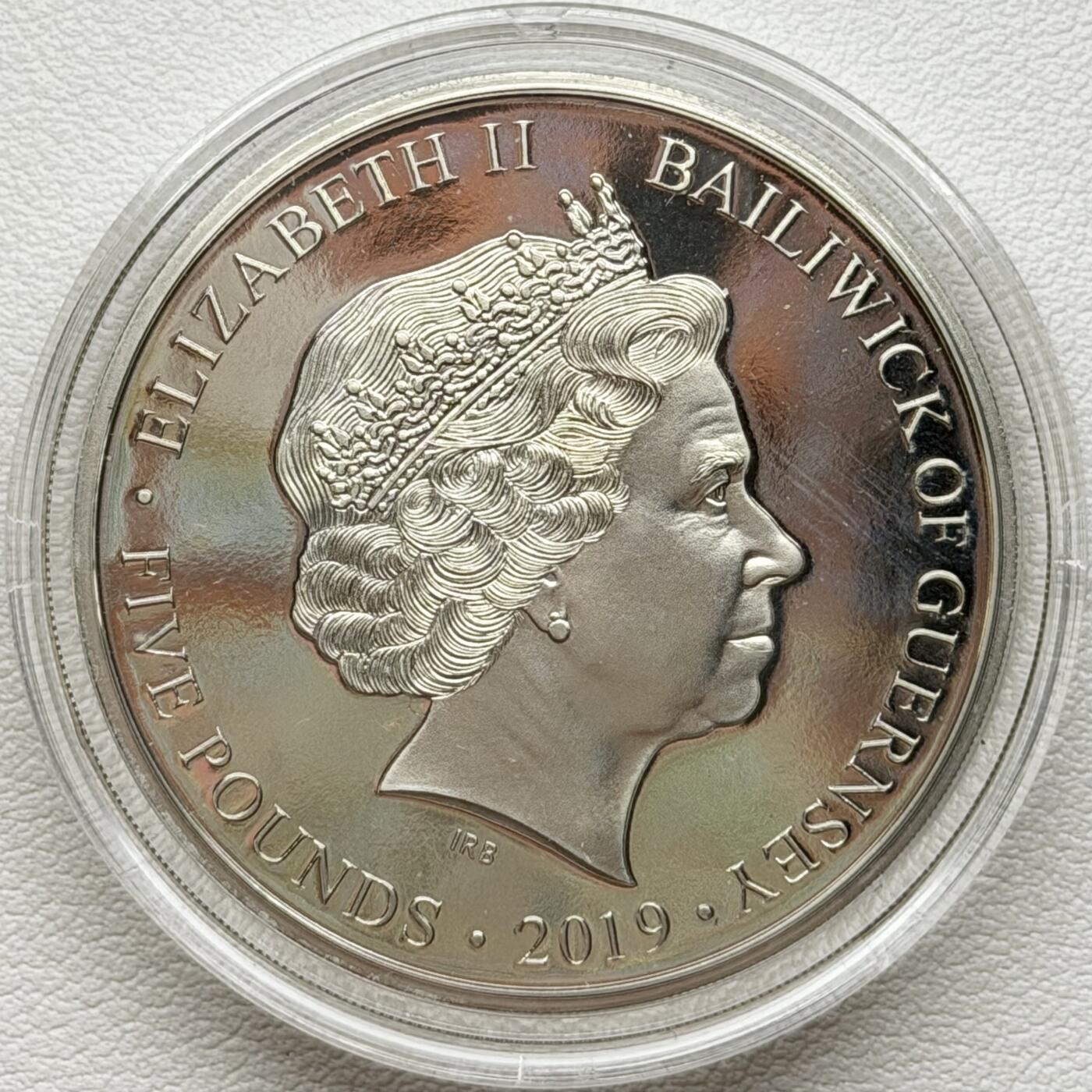 ＜星葵🌻钱币社＞散币克朗场第69期·2月3日发货 根西岛2019年诺曼底登陆24小时·7点25·剑湾和黄金海滩登陆5镑克朗型精制纪念币