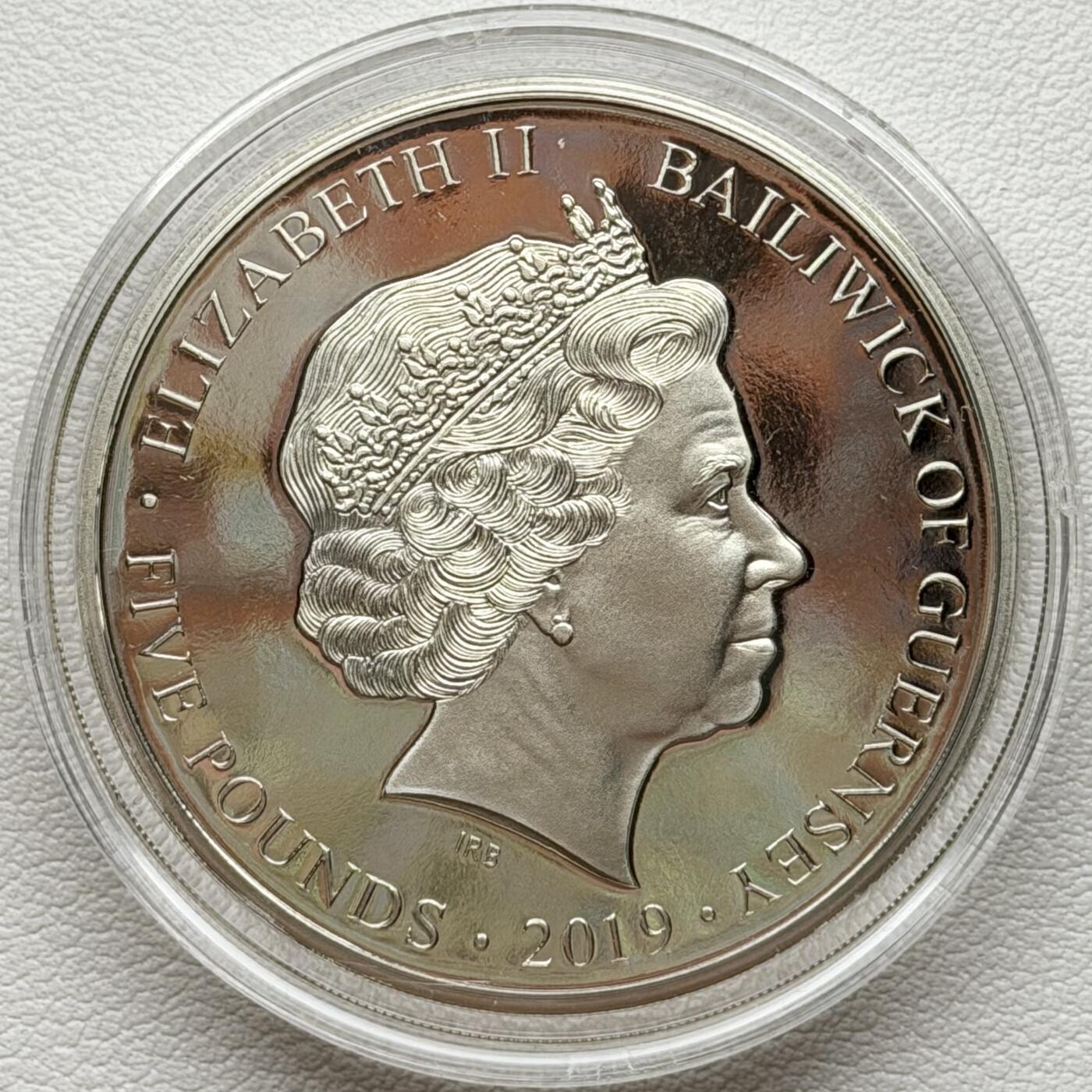 ＜星葵🌻钱币社＞散币克朗场第69期·2月3日发货 根西岛2019年诺曼底登陆24小时·1点20·空降师展开行动5镑克朗型精制纪念币