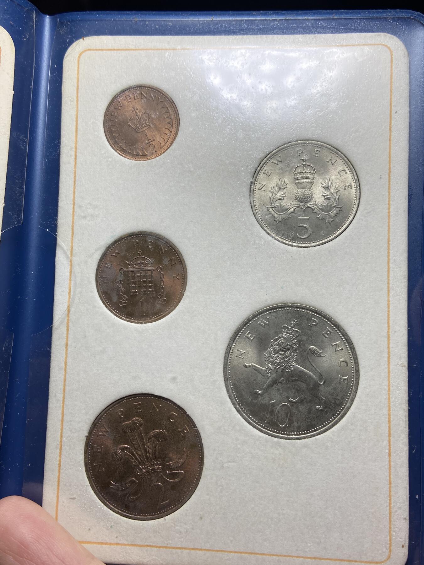 2026年第十六场(总第一百八十五场）外国好品散币场(免佣金) 英国🇬🇧十进制第一版首发年原册5枚套币