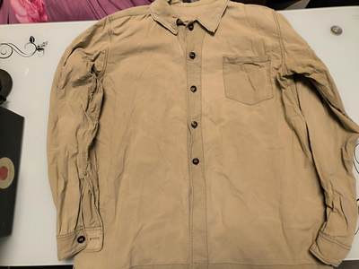 （清仓 大量自藏 制服徽章盛宴）罗岚⭐爱藏⭐甄选专拍第五场-分享拍场赚佣（实体经营） - su-M65式陆平纹棉布衬衣 一号尺码 特殊55时期缝合线工艺  非常少见的66-69年过渡时期产品