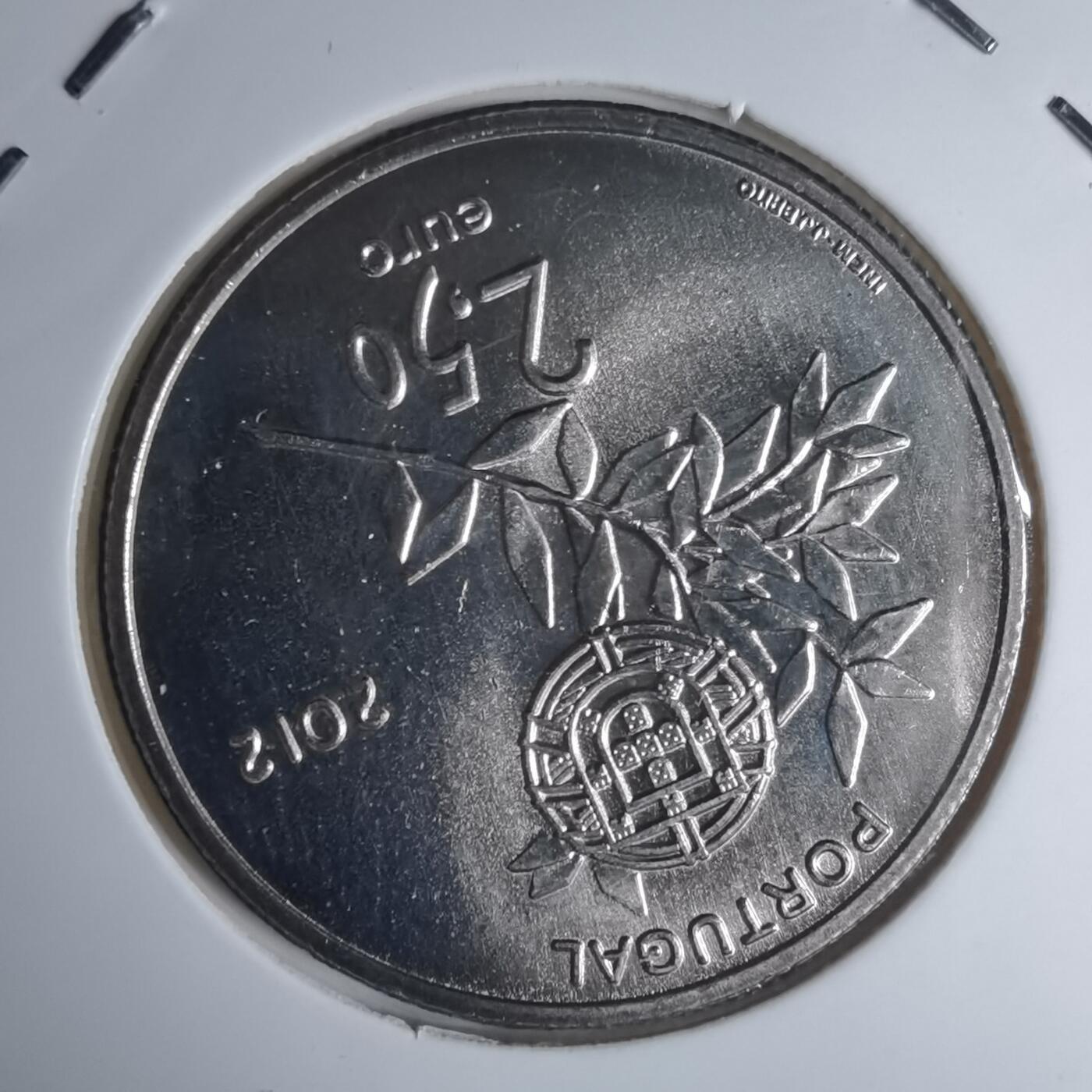 沼泽如烟--第981场 葡萄牙2012年2.5欧元纪念币