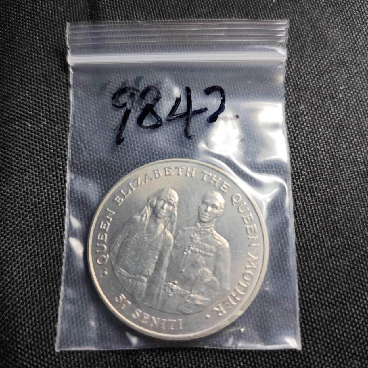 KK钱币收藏小铺  第398期 百期特拍（四拍之二） 2月预留时间 周末发货   1985汤加50分纪念币 王母娘娘85岁生日纪念 发行量仅2万 稀少品种