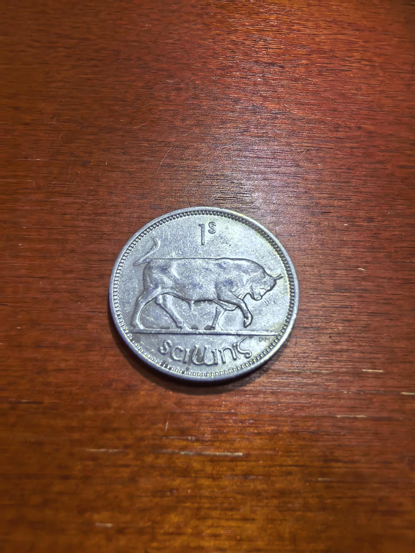 长老汇蛇年精选第九十七场拍卖 1942爱尔兰共和国公牛1先令银币，5.66克750银