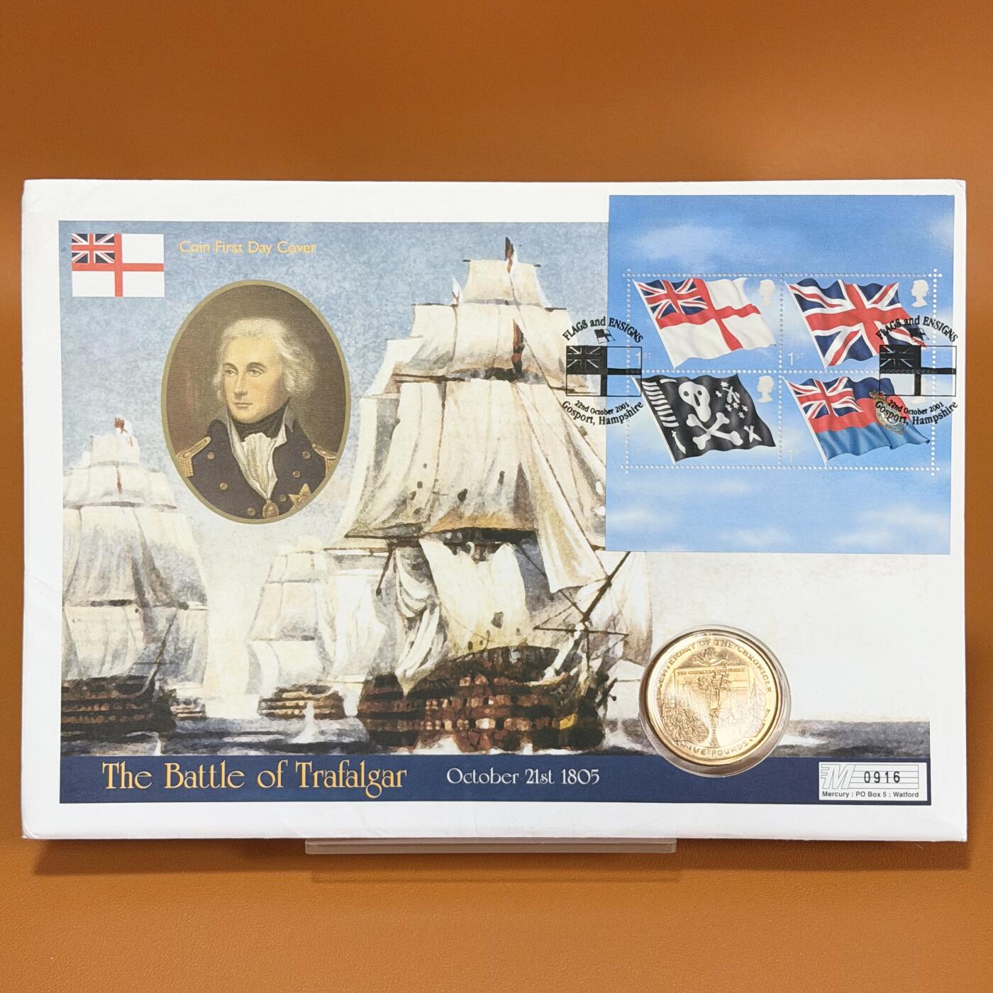 ＜星葵🌻钱币社＞散币克朗场第69期·2月3日发货 〈邮币封〉直布罗陀2001年特拉法加海战200周年5镑克朗型纪念币