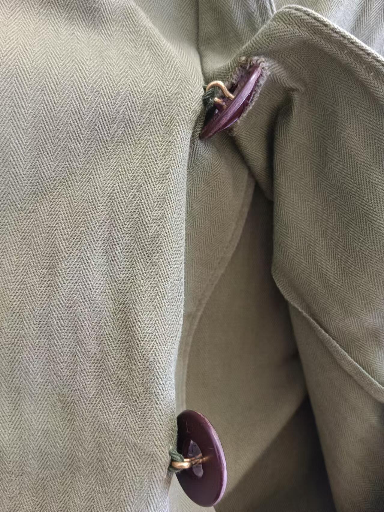 五八蛤蟆绿人字纹上衣二号