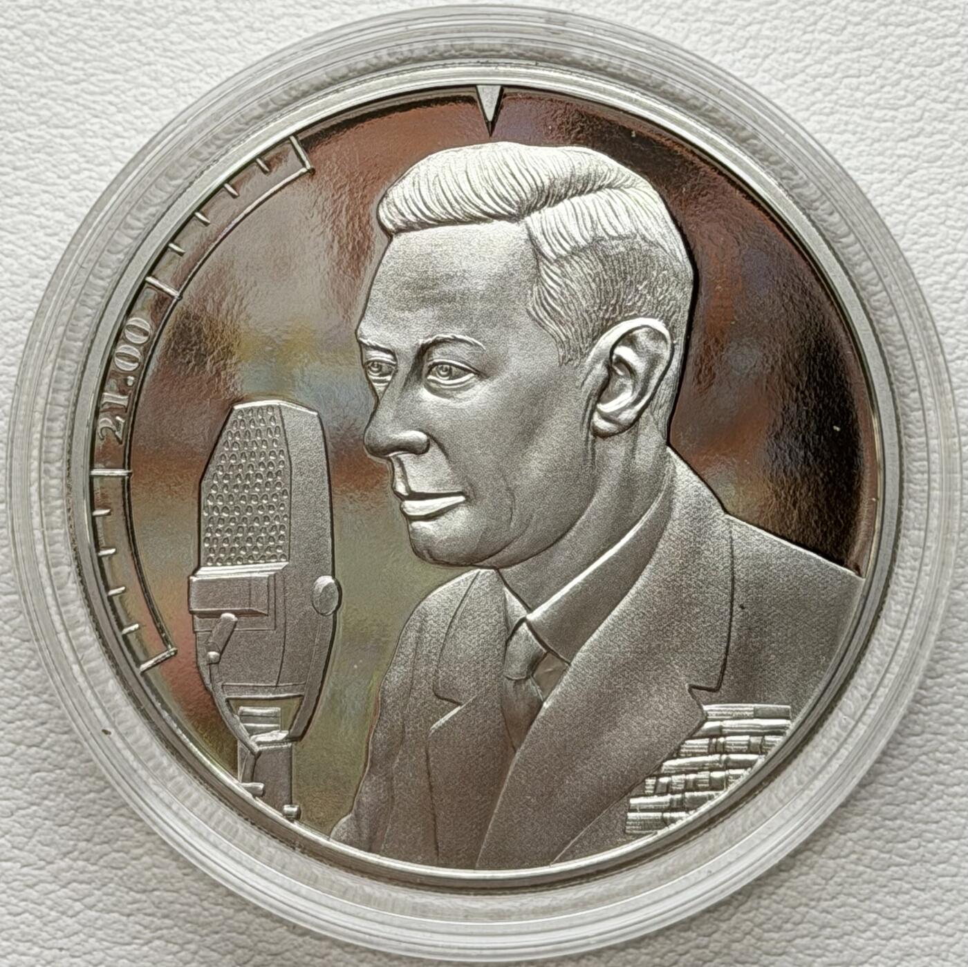 ＜星葵🌻钱币社＞散币克朗场第69期·2月3日发货 泽西岛2019年诺曼底登陆24小时·21点·乔治六世讲话5镑克朗型精制纪念币