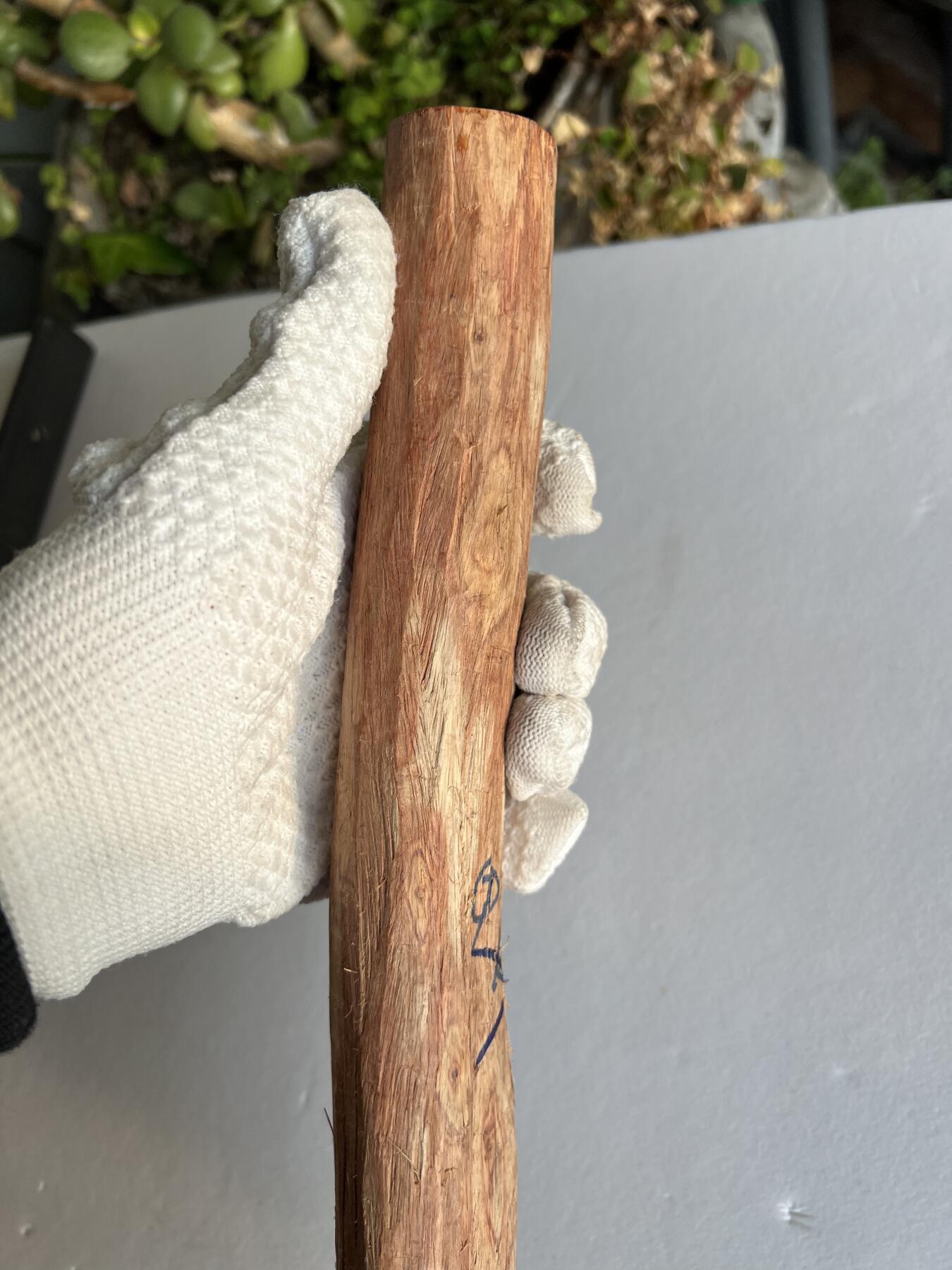 零元拍：NO.35-5 海南黄花梨珠子料，外面白皮基本都去掉了，红肉打底。290/40/35MM