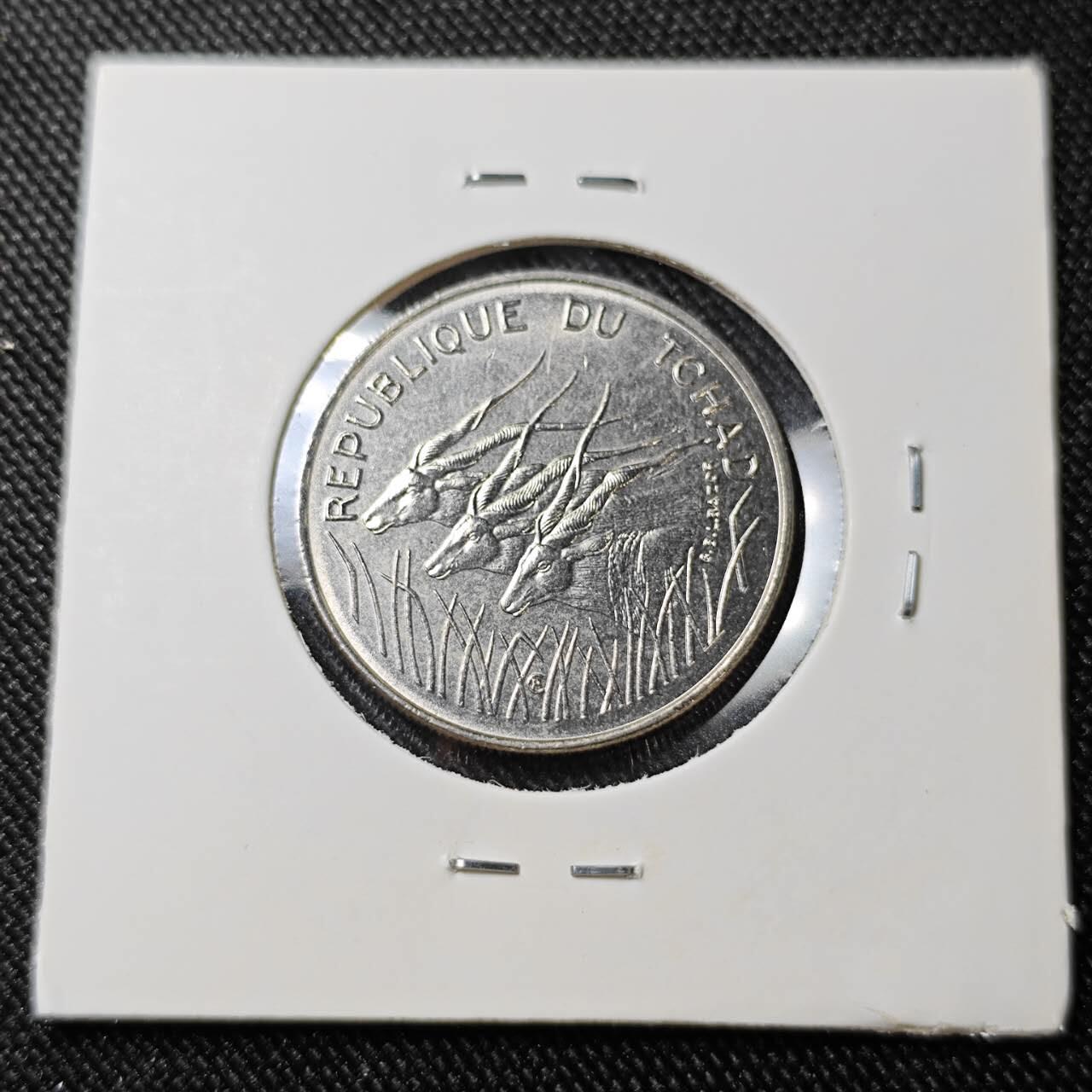 KK钱币收藏小铺  第398期 百期特拍（四拍之二） 2月预留时间 周末发货  中非 乍得 100法郎1975年 