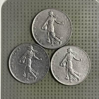 2026年第19场各国散币拍卖（总第169场） - 法国1法郎3枚