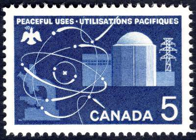 洪涛臻品批发群 精选邮票限时拍卖第1243期  - 加拿大 和平利用核能 1全新 原胶全品
