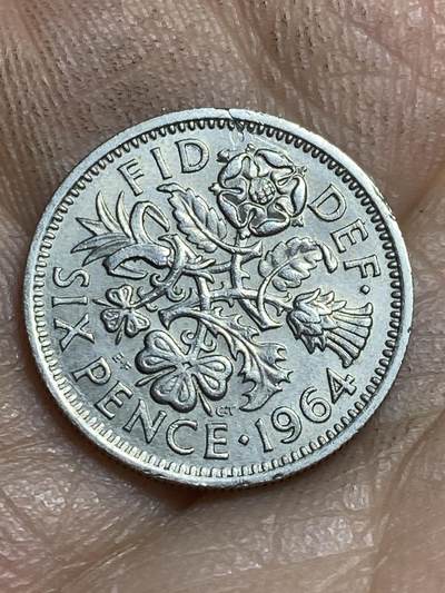 2026年第十六场(总第一百八十五场）外国好品散币场(免佣金) - 英国🇬🇧1964年6便士(伊丽莎白二世青年桂冠第二版)