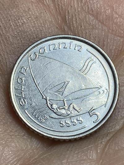 2026年第十六场(总第一百八十五场）外国好品散币场(免佣金) - 英属马恩岛🇮🇲1993年5便士(伊丽莎白二世中年高冠第二套第二版，小尺寸版)