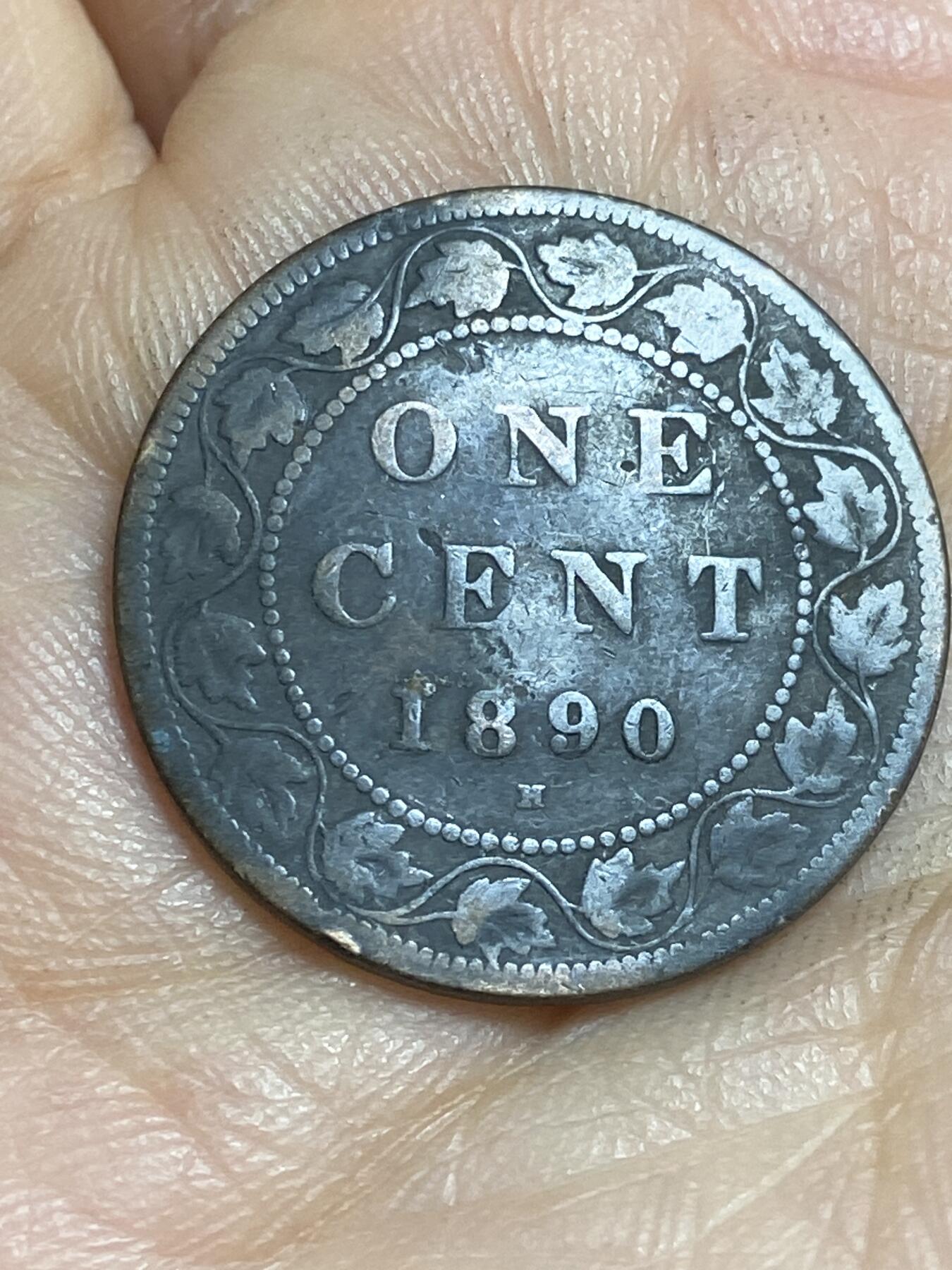 2026年第十六场(总第一百八十五场）外国好品散币场(免佣金) 加拿大🇨🇦1890年1分(维多利亚女王时期，H标喜敦厂造)