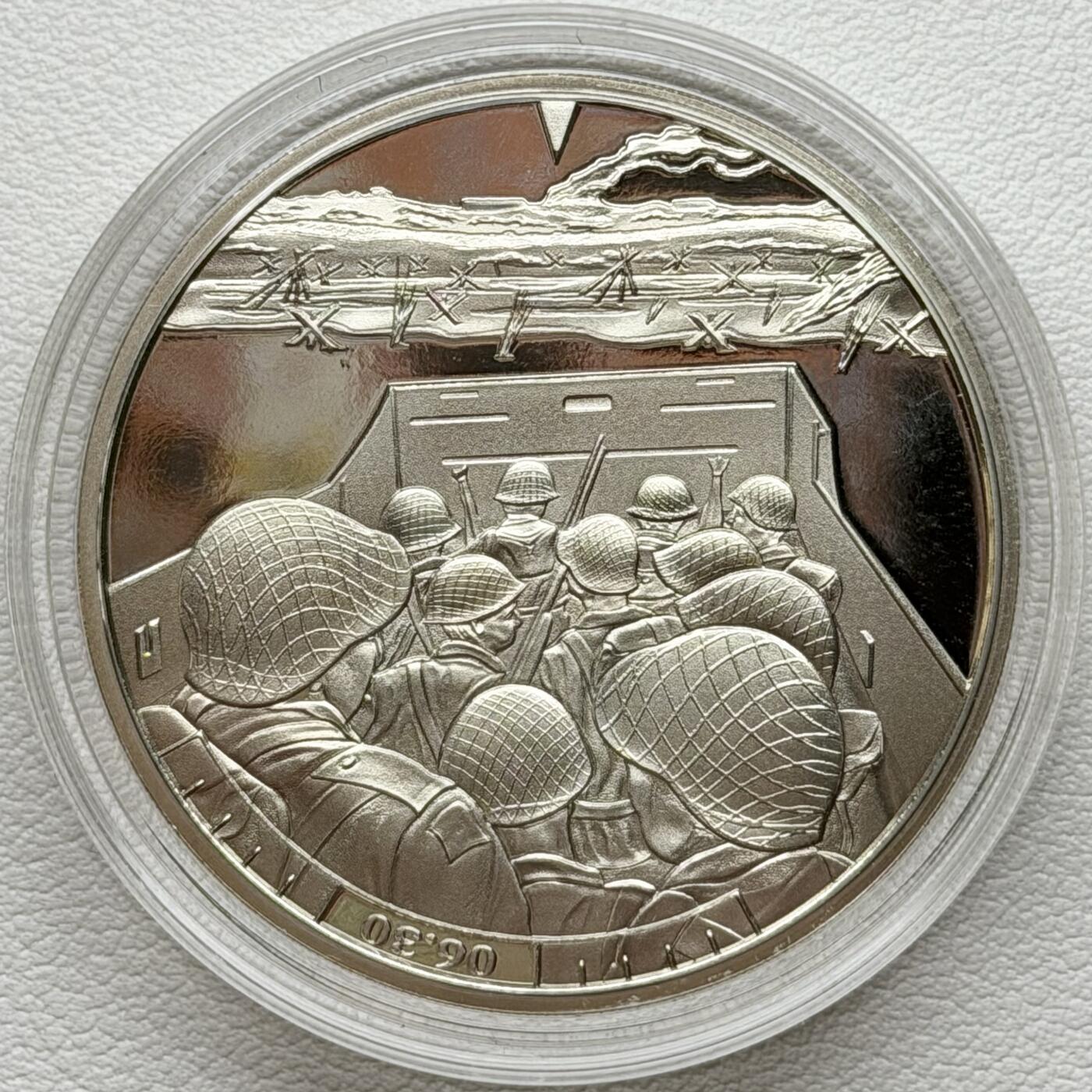 ＜星葵🌻钱币社＞散币克朗场第69期·2月3日发货 根西岛2019年诺曼底登陆24小时·6点30·盟军对犹他和奥马哈海滩发起进攻5镑克朗型精制纪念币