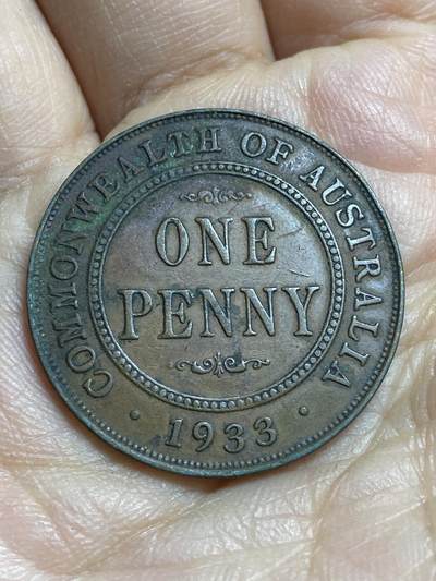 2026年第十六场(总第一百八十五场）外国好品散币场(免佣金) - 澳大利亚🇦🇺1933年1便士(乔治五世时期，m版墨尔本造)