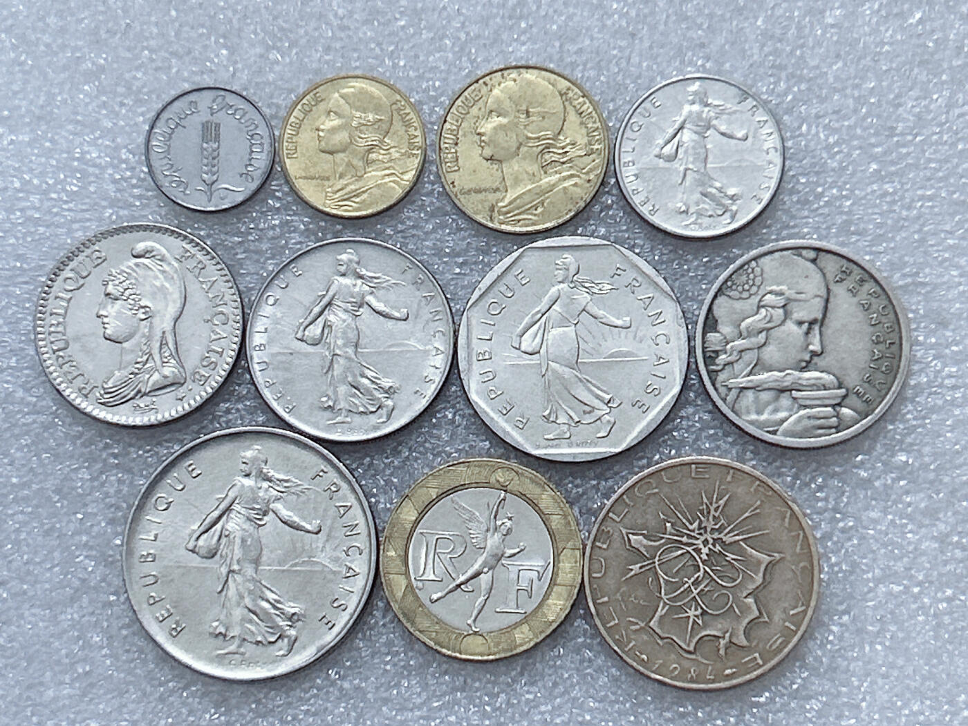 第一海外回流一元起拍收藏 散集专场  第297期 法国硬币 11枚