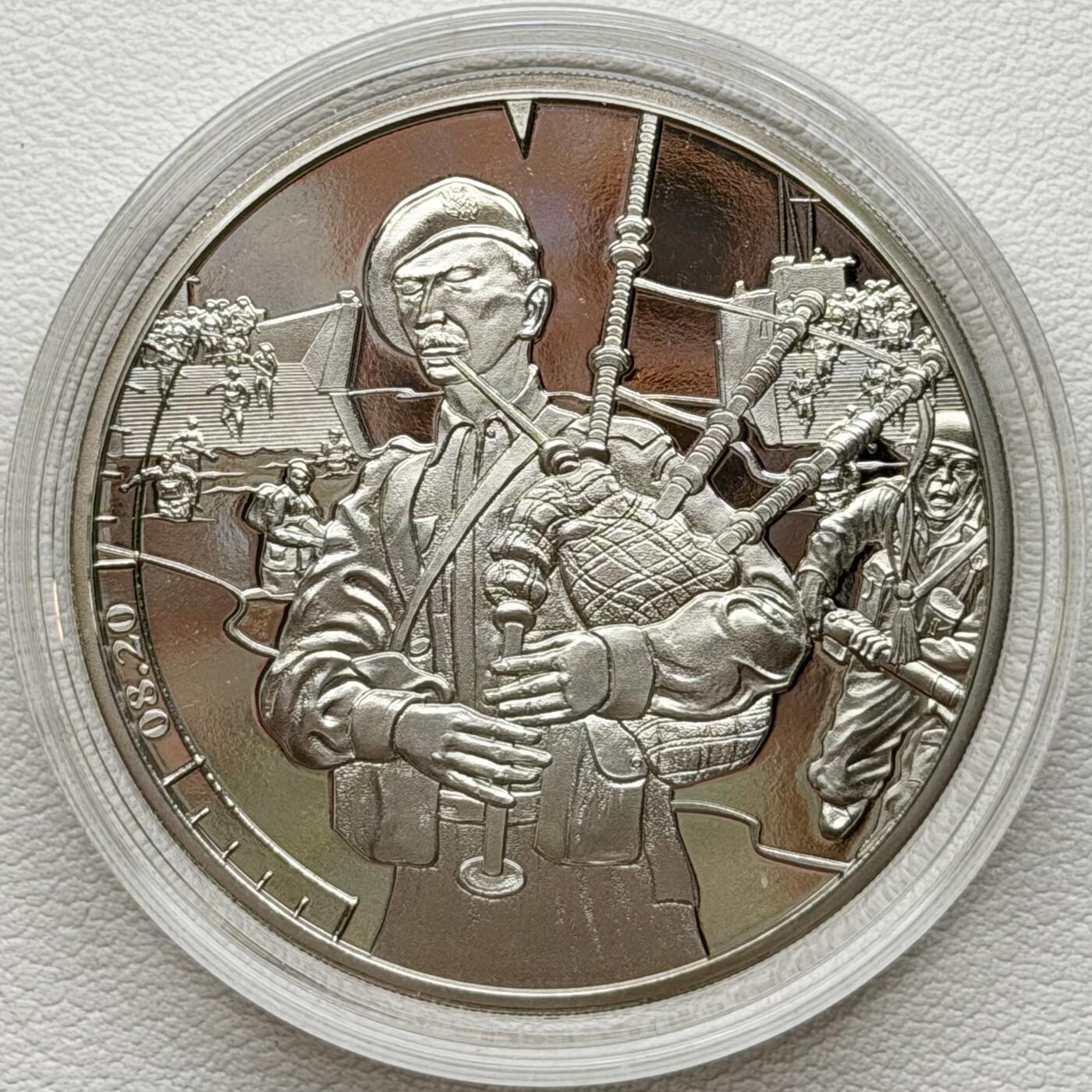 ＜星葵🌻钱币社＞散币克朗场第69期·2月3日发货 泽西岛2019年诺曼底登陆24小时·8点20·第二波盟军登陆部队5镑克朗型精制纪念币