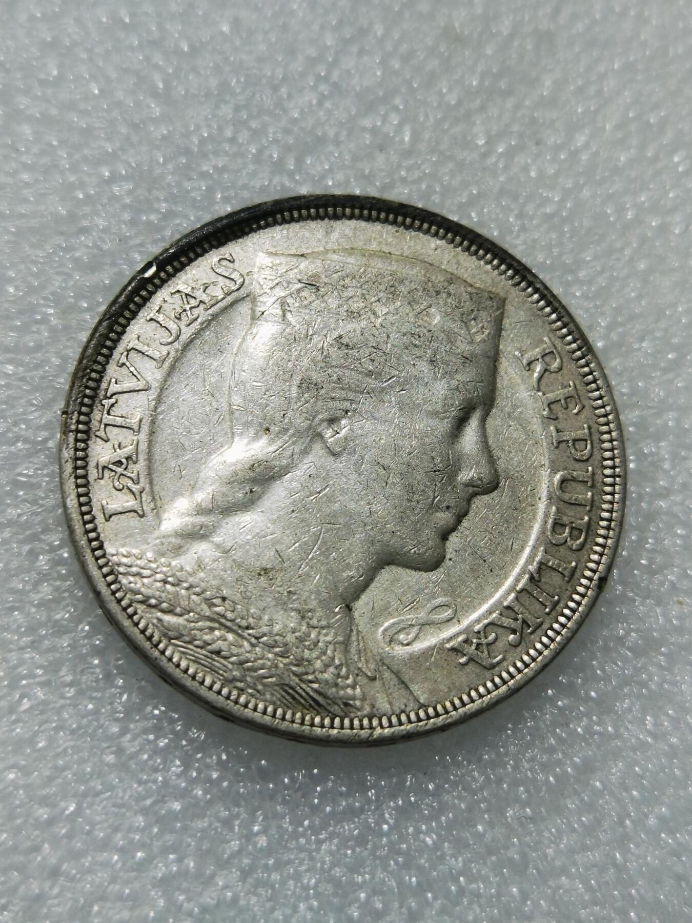 天下钱庄专场欢迎参拍 拉脱维亚5拉特银币