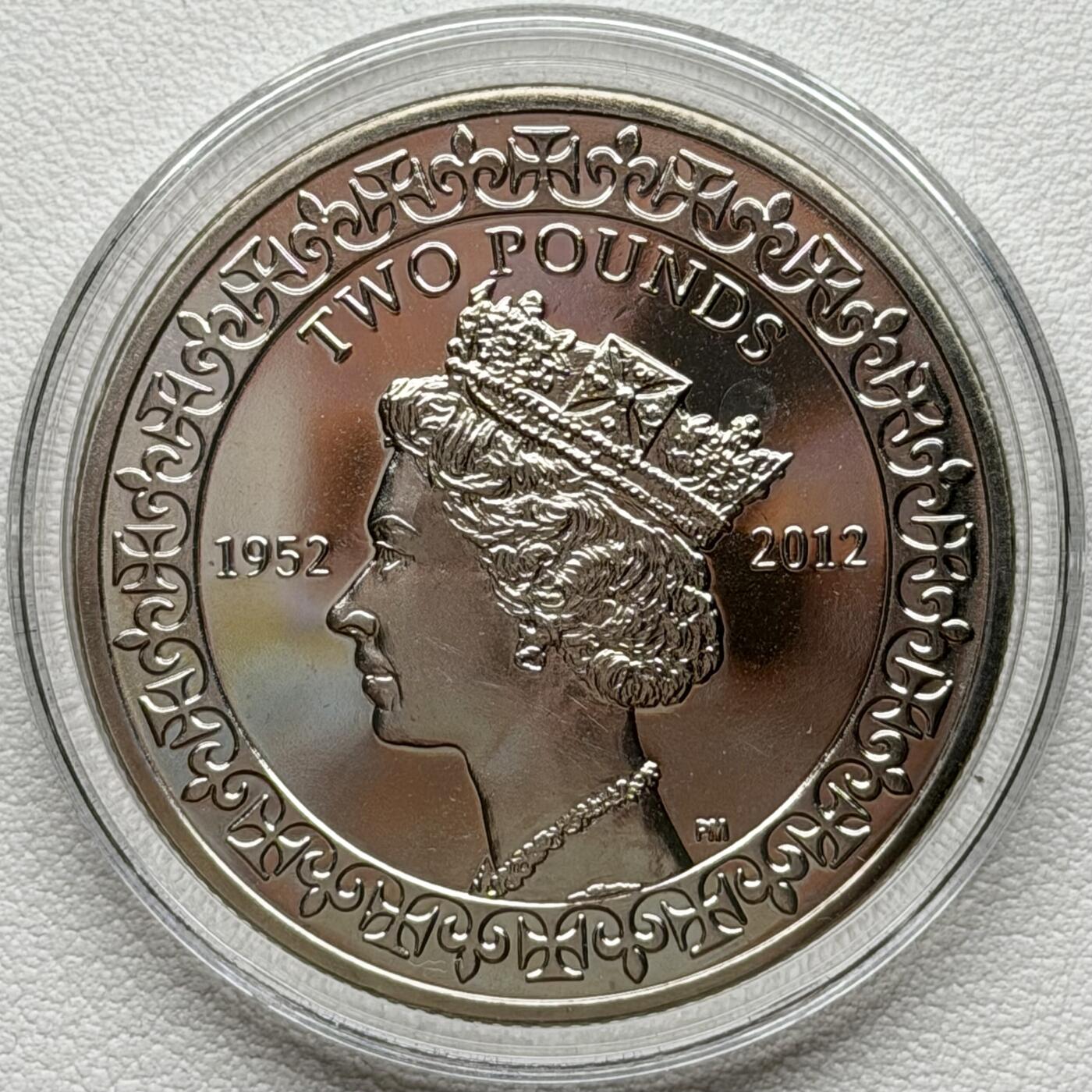 ＜星葵🌻钱币社＞散币克朗场第69期·2月3日发货 英属印度洋2012年女王登基60周年2镑克朗型纪念币