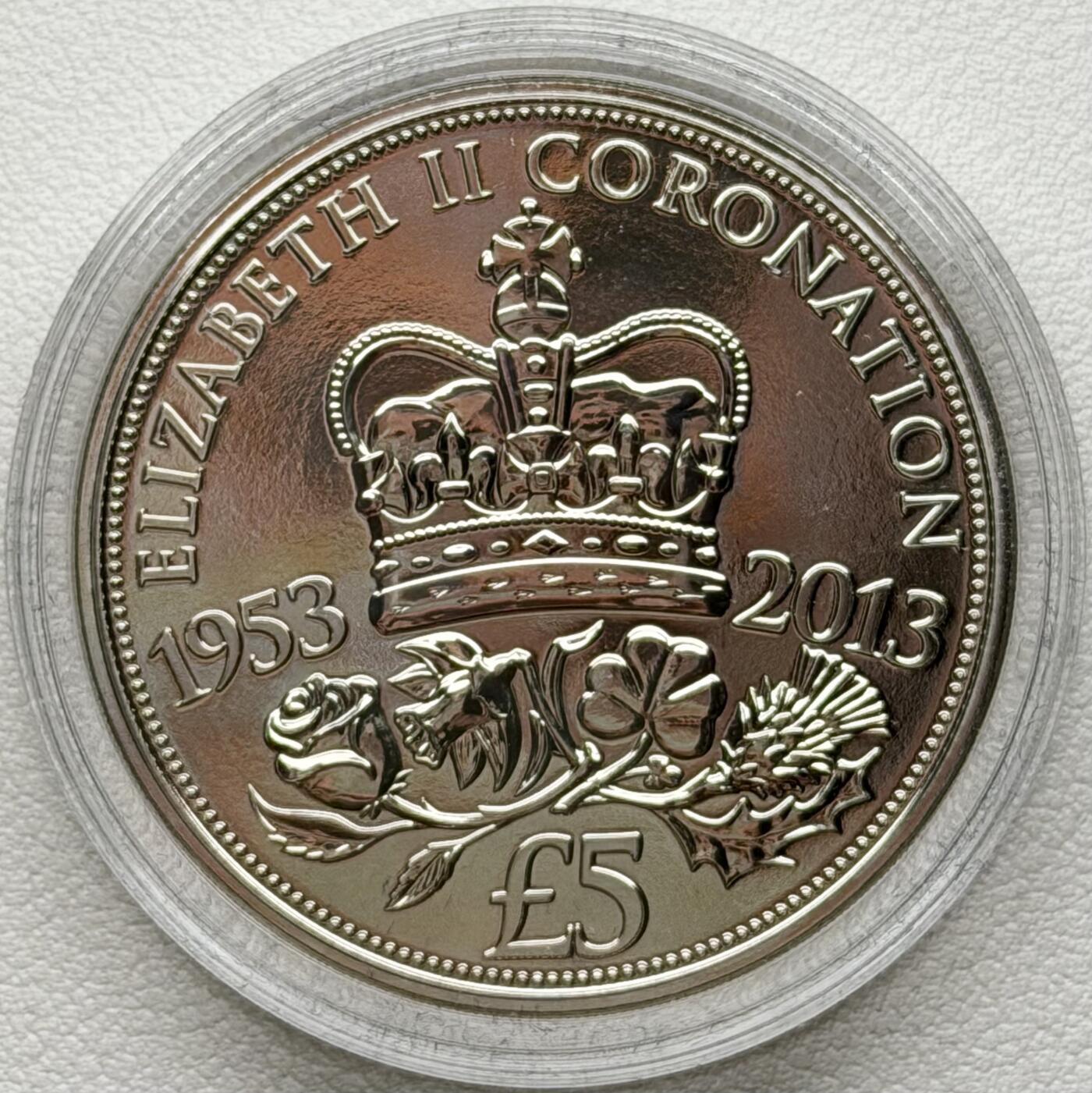 ＜星葵🌻钱币社＞散币克朗场第69期·2月3日发货 泽西岛2013年女王加冕60周年5镑克朗型纪念币
