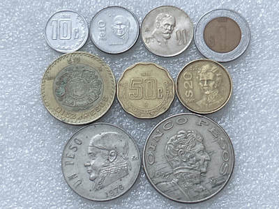 第一海外回流一元起拍收藏 散集专场  第297期 - 墨西哥硬币 9枚