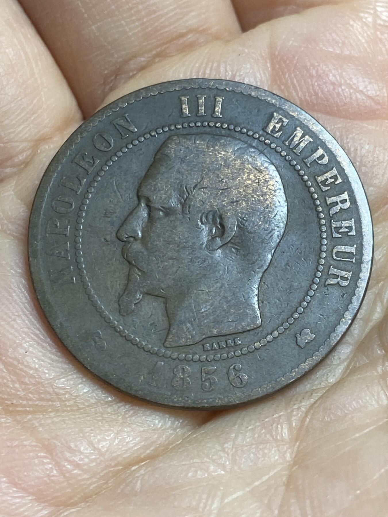 2026年第十六场(总第一百八十五场）外国好品散币场(免佣金) 法兰西第二帝国1856年10生丁(拿破仑三世第一版，K标波尔多造)