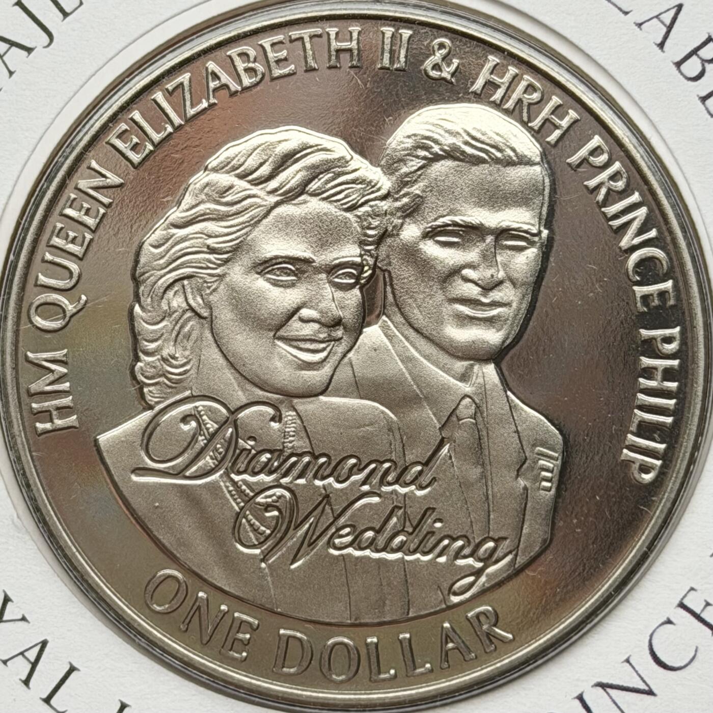 ＜星葵🌻钱币社＞散币克朗场第69期·2月3日发货 〈邮币封〉瑙鲁2007年女王钻石婚1元克朗型精制纪念币