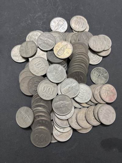 文馨钱币收藏 2026新年第五场（第 291 场）【长期接代拍品】 - 1990 年韩国 100 元，100 个