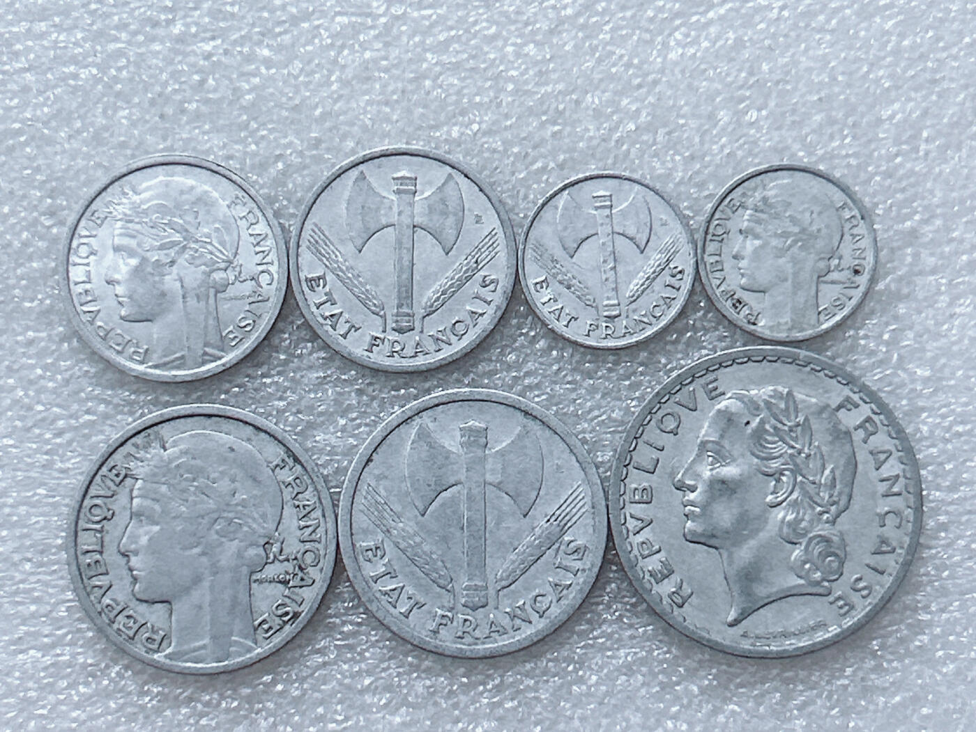 第一海外回流一元起拍收藏 散集专场  第297期 法国铝币一组 7枚