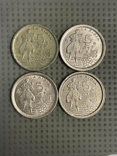 2026年第19场各国散币拍卖（总第169场） - 西班牙1996年5比赛塔纪念币4枚