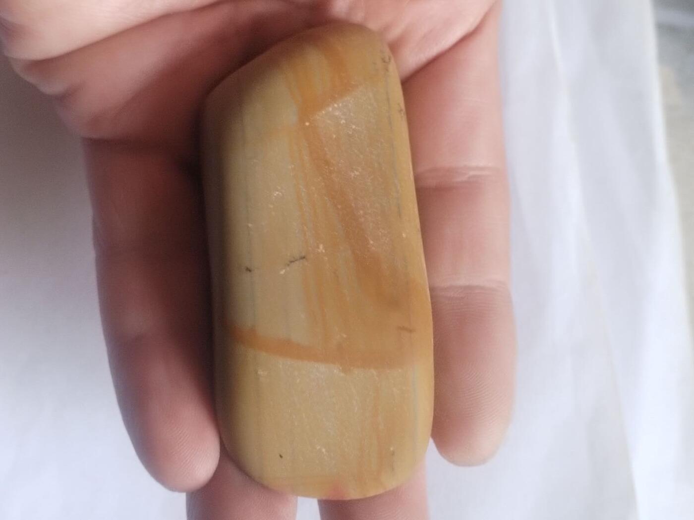 综合 黄腊石手把件。福。