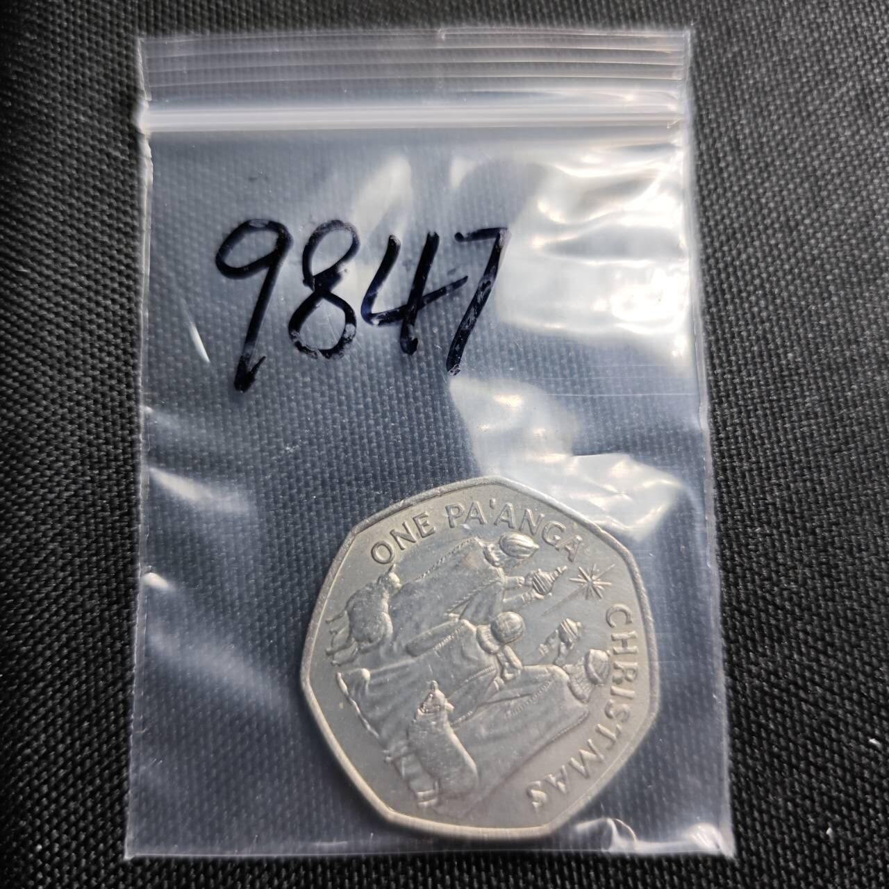 KK钱币收藏小铺  第398期 百期特拍（四拍之二） 2月预留时间 周末发货   1986汤加1潘果纪念币 圣诞节三个智者纪念 发行量5千 稀少品种！