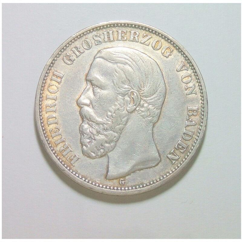 【银】德国巴登1900年 腓特烈一世5马克大银币 极美品