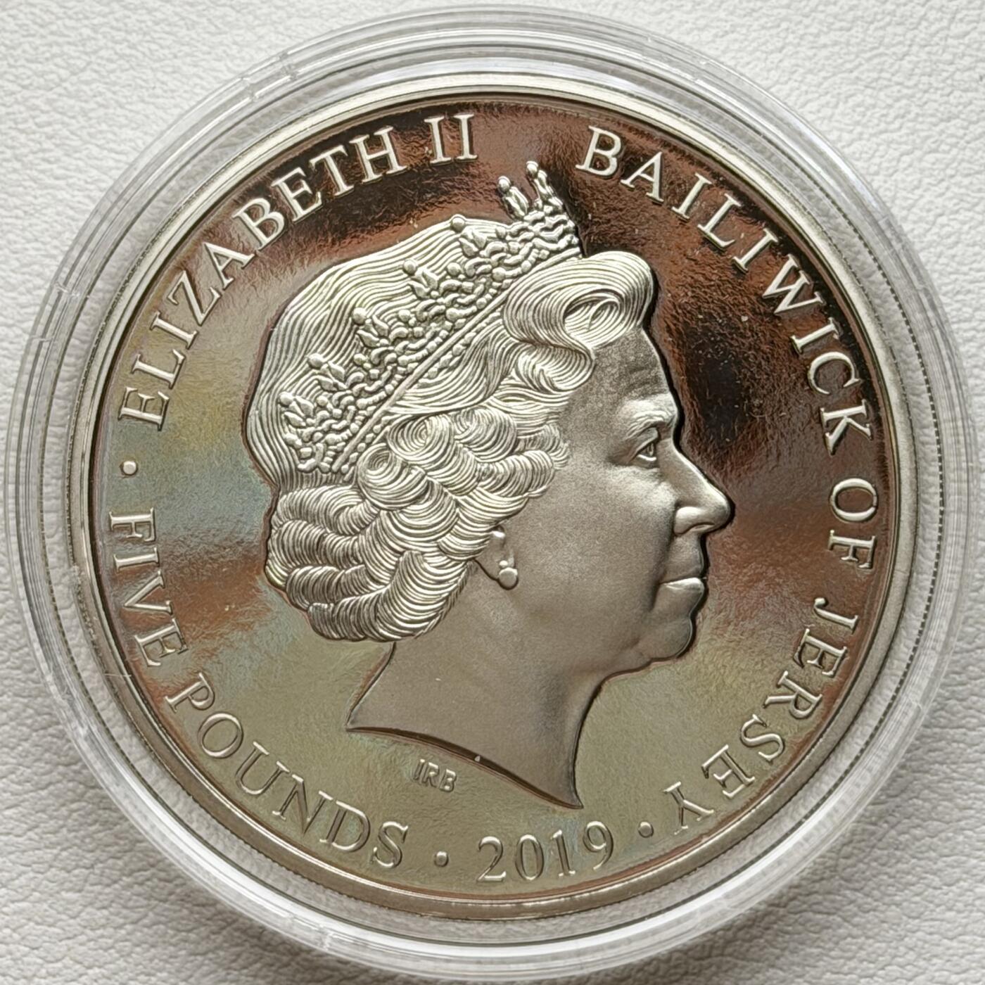 ＜星葵🌻钱币社＞散币克朗场第69期·2月3日发货 根西岛2019年诺曼底登陆24小时·11点·加拿大部队占领滩头阵地5镑克朗型精制纪念币