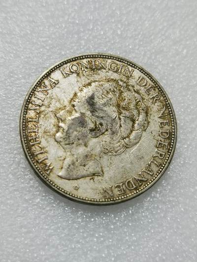 天下钱庄专场欢迎参拍 - 荷兰威廉敏娜女王银币