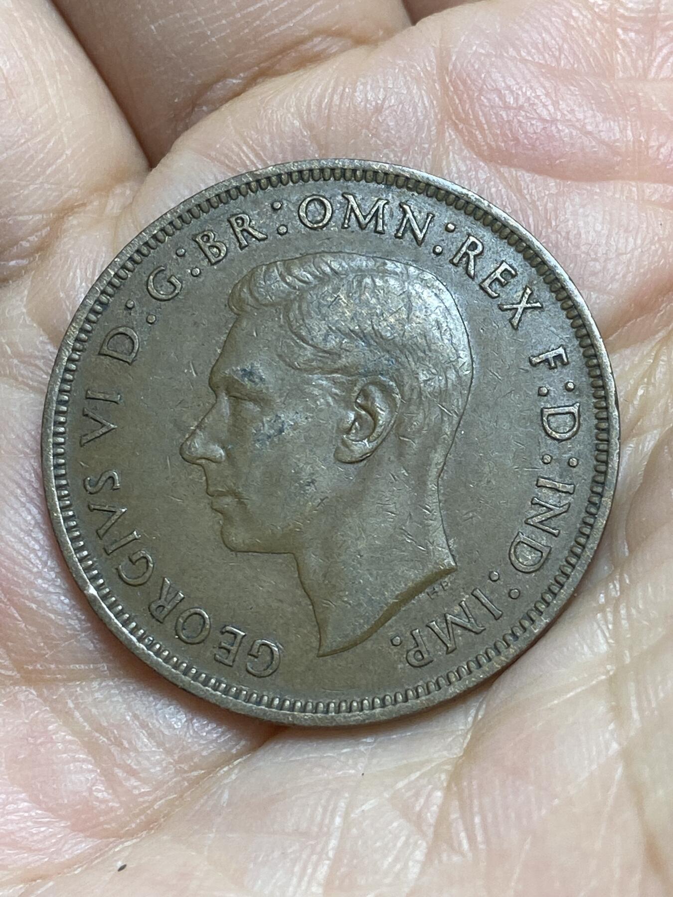 2026年第十六场(总第一百八十五场）外国好品散币场(免佣金) 英国🇬🇧1947年1便士(乔治六世第一版)