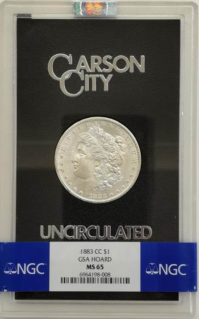 博洋堂世界钱币拍卖第159期（全场包邮） - NGC MS65 美国1883 CC 摩根 卡森厂 GSA大封装 高分难得